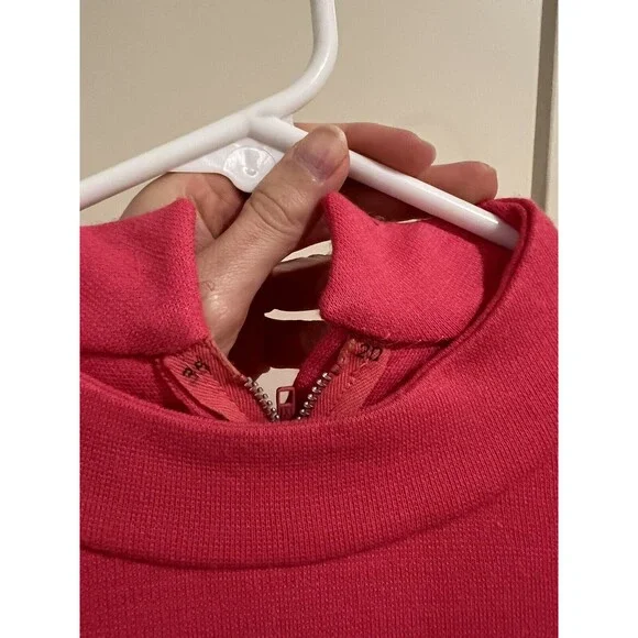 Vintage 70s Mini Sweater Dress Babydoll Balloon Sleeves Floral Trim - Picture 5 of 5